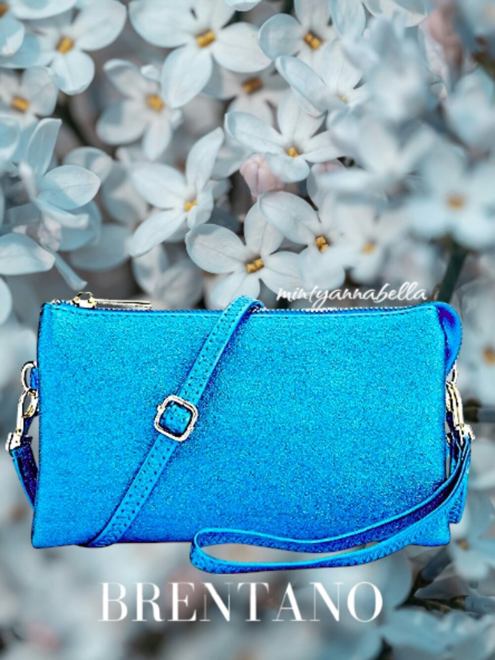 Blue Glitter Bag by Brentano